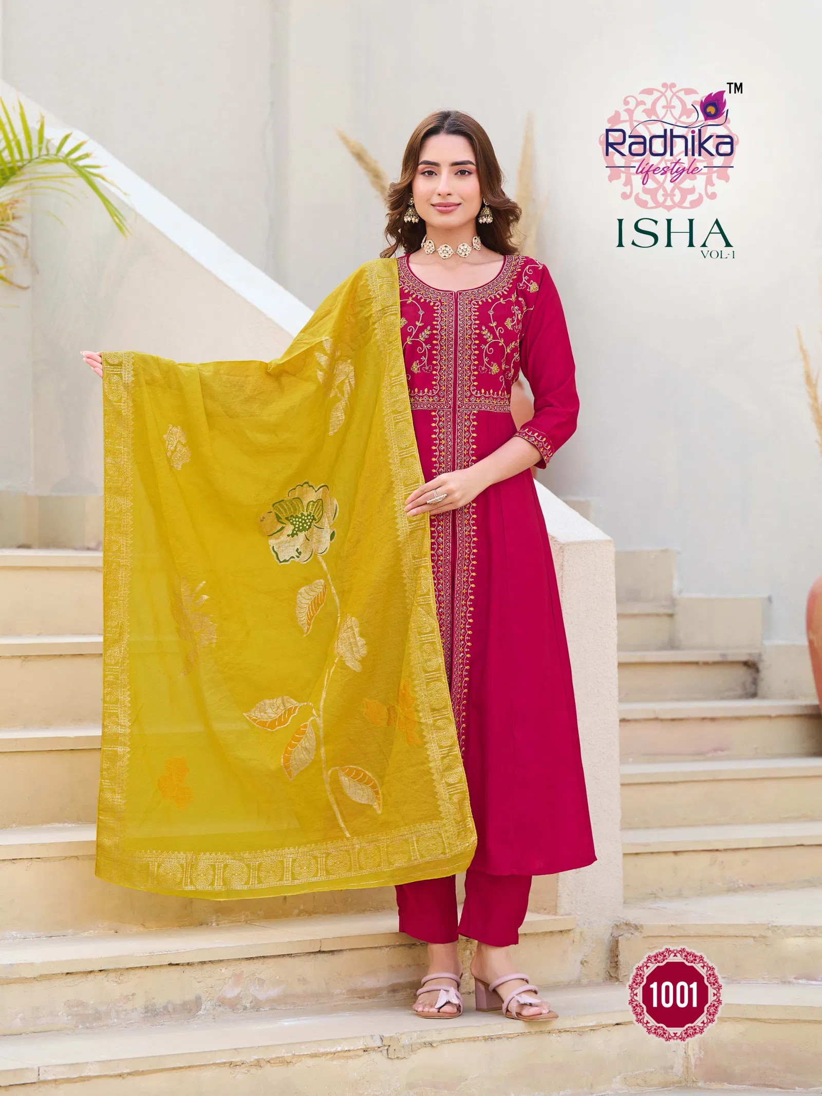 Isha Vol 1 By Radhika Roman Silk Kurti With Bottom Dupatta Surat Wholesale Market